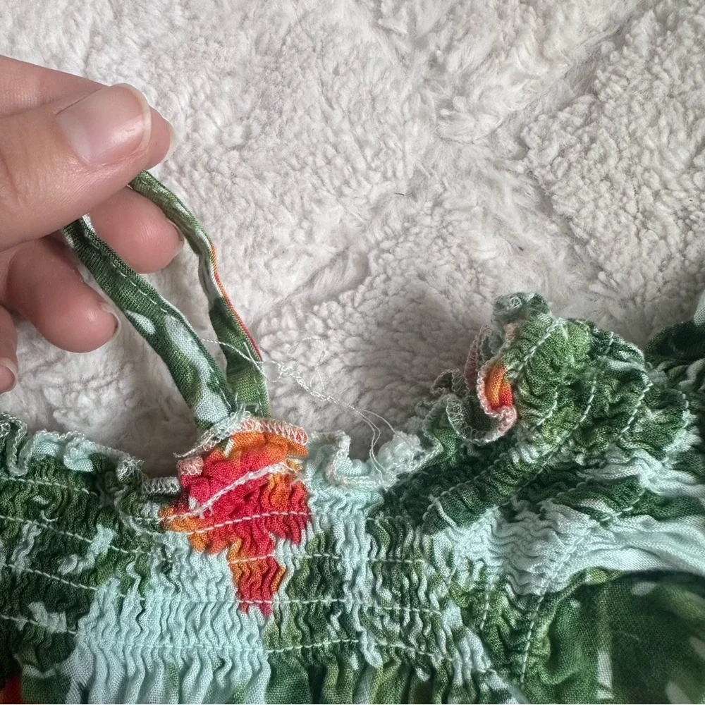 Art Class | Toddler Tropical Off The Shoulder Floral Blouse Set | Size 3T